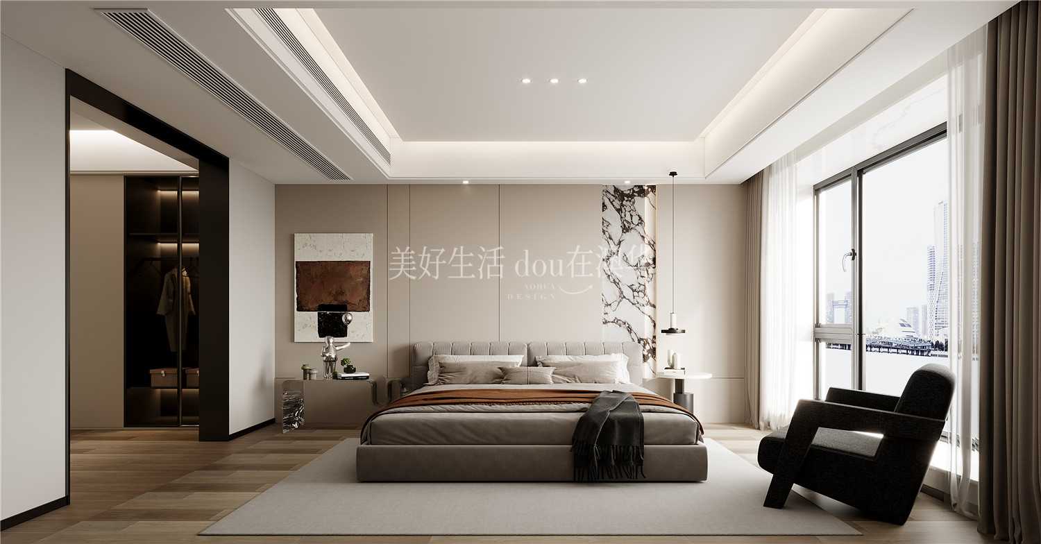 世茂天胤裝修效果圖,武漢裝修設計,現(xiàn)代極簡